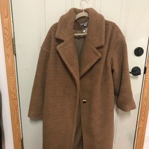 Brown teddy coat
